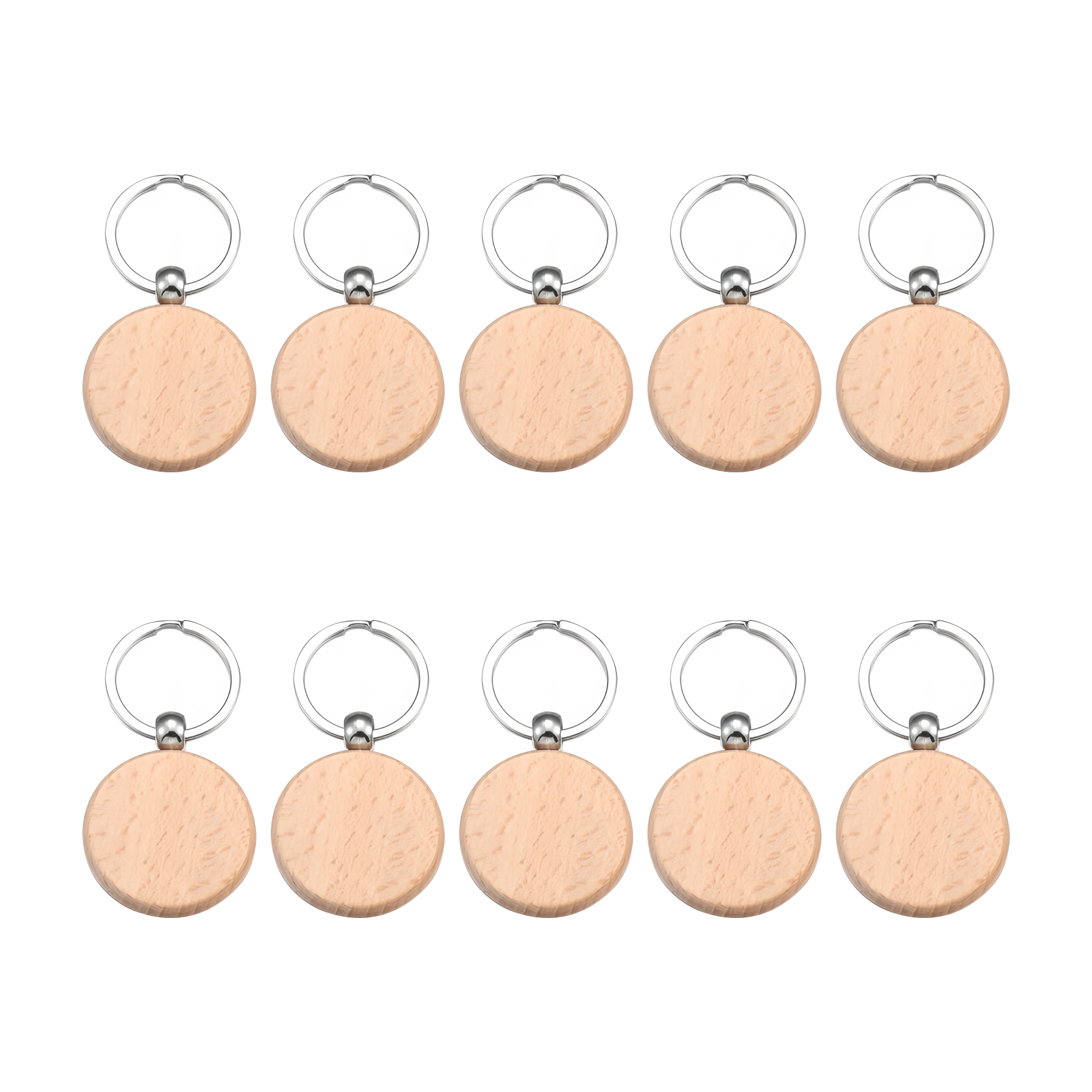 Beechwood Round Keychains (10pcs)