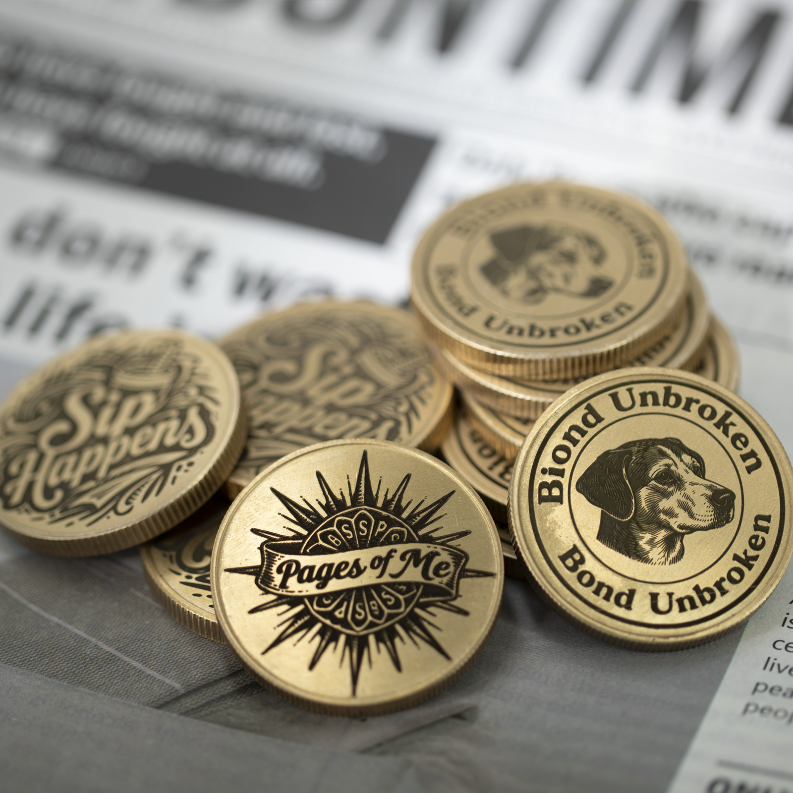 Brass Commemorative Coins (5pcs)