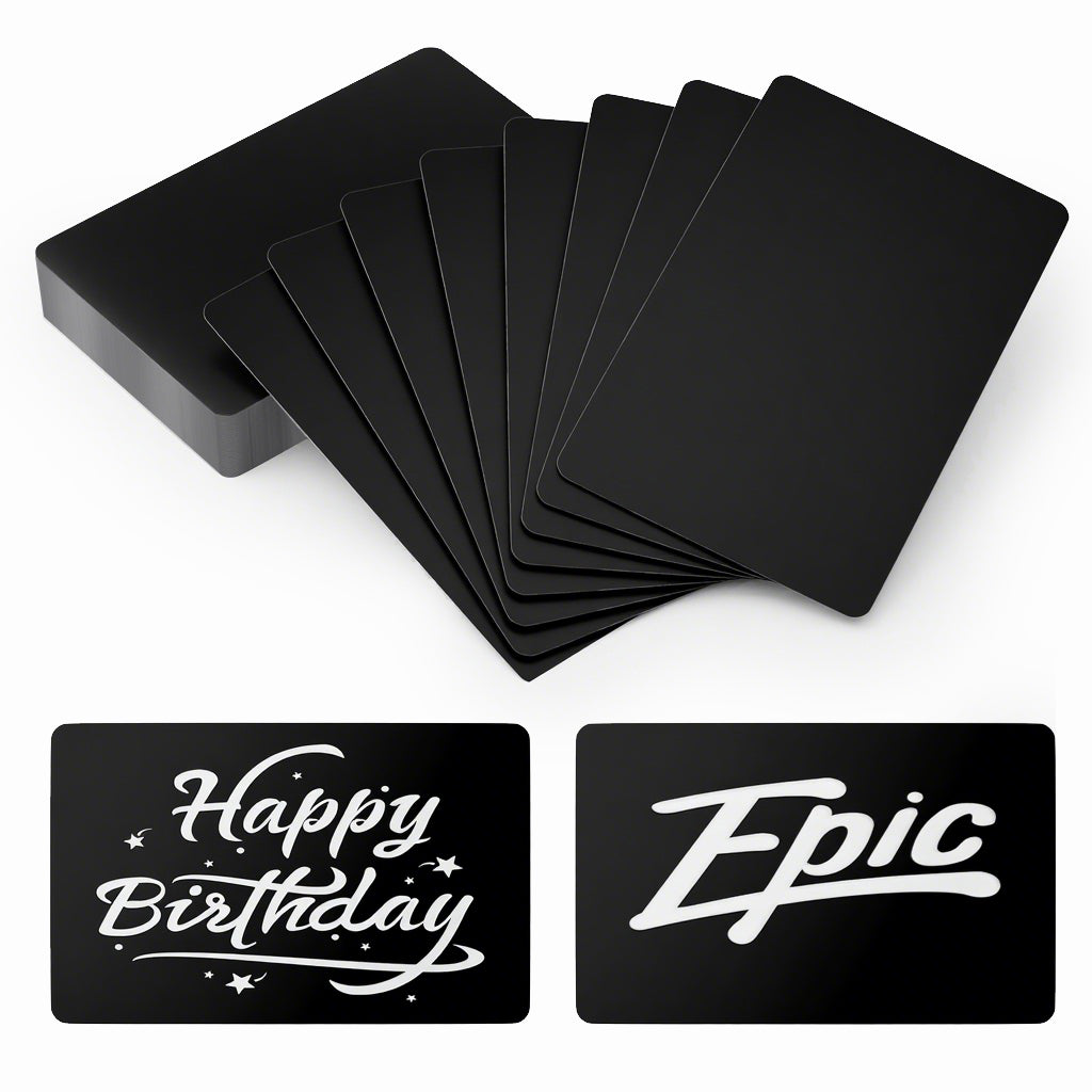 Frosted Black Metal Business Cards