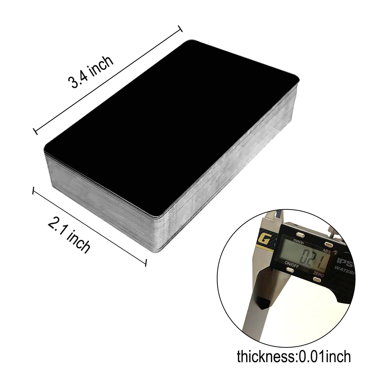 Frosted Black Metal Business Cards