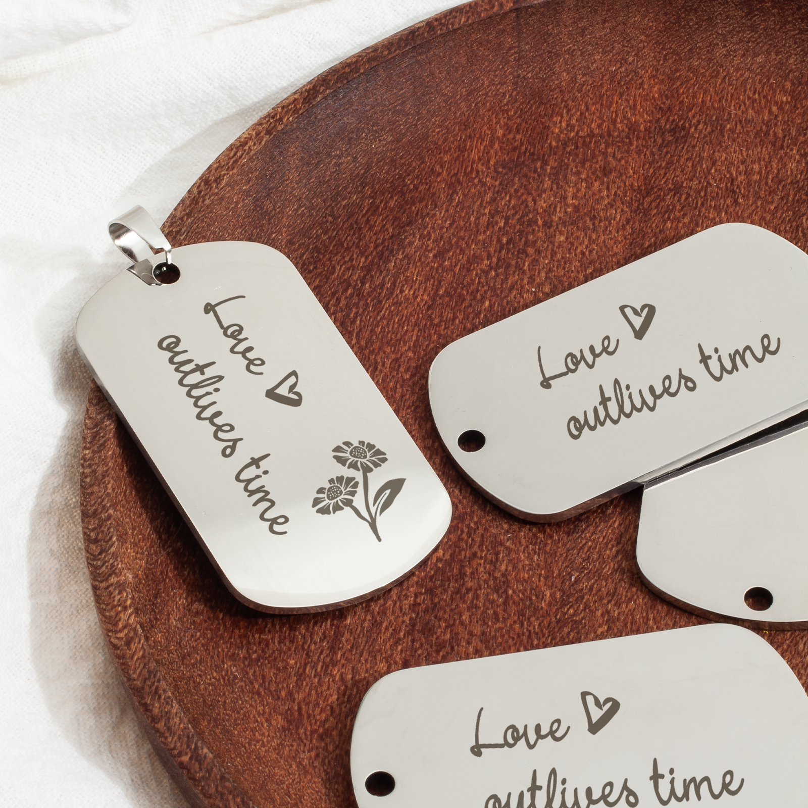 Stainless Steel Army Tags (10pcs)