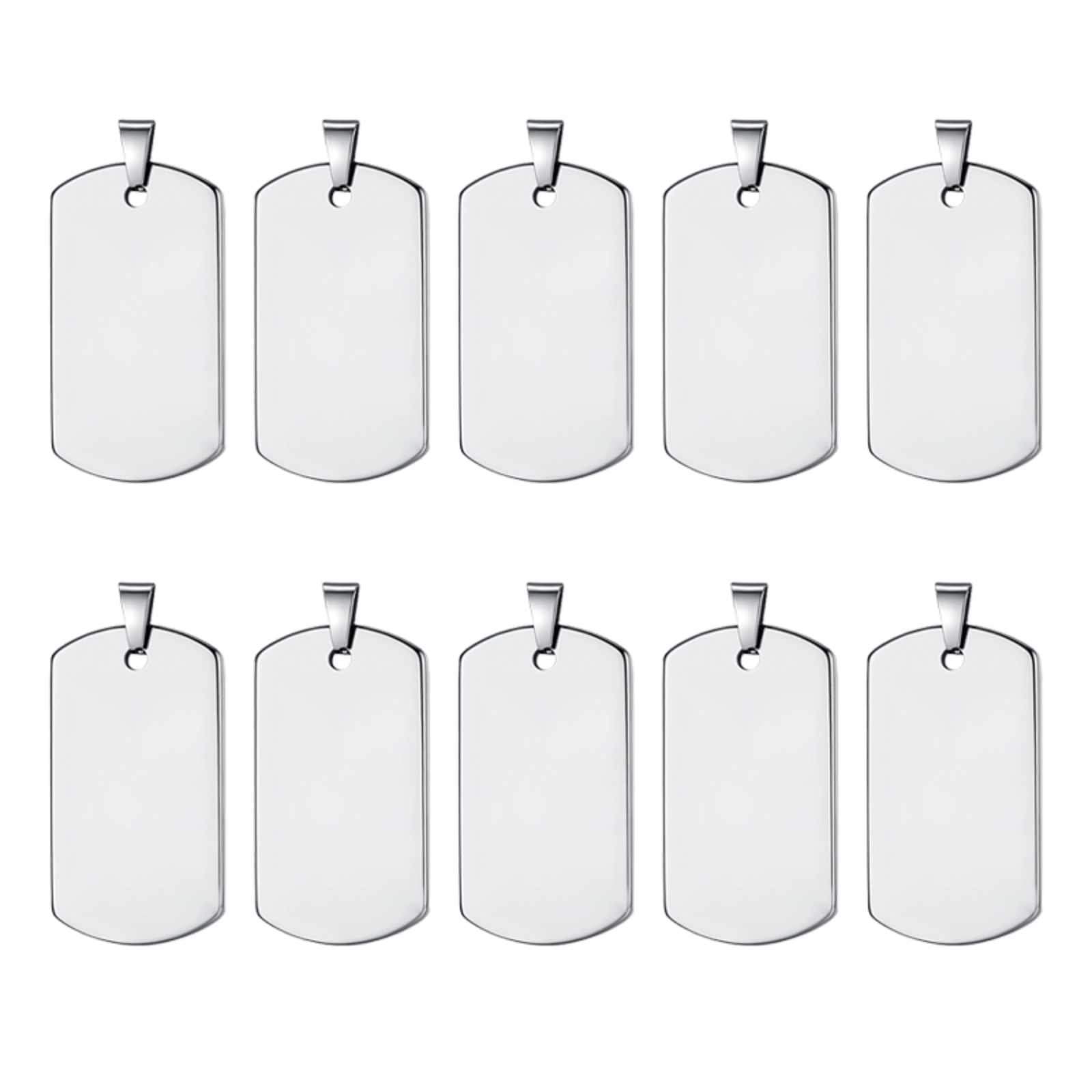 Stainless Steel Army Tags (10pcs)